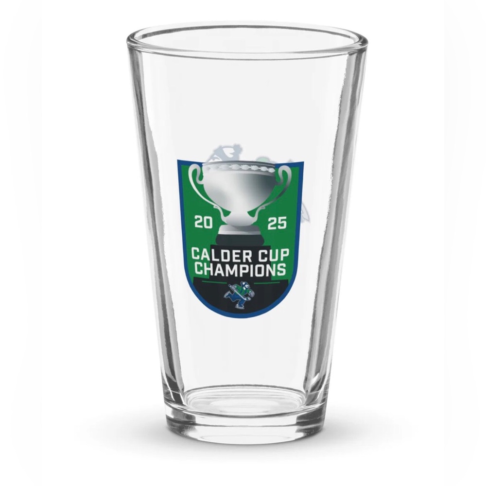 Abbotsford Canucks 2025 Calder Cup Champions Pint Glasses (set of 3) NIB